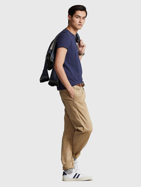 Cotton T-shirt with contrast logo embroidery - 2