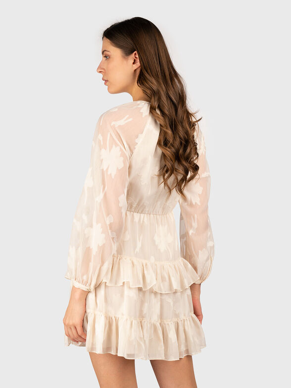 Midi dress with long sleeves and print - 2