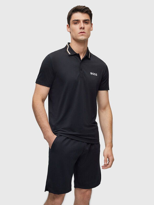 Contrast-logo polo shirt - 1