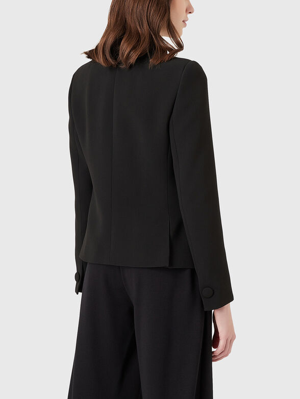 Black viscose blend blazer  - 3