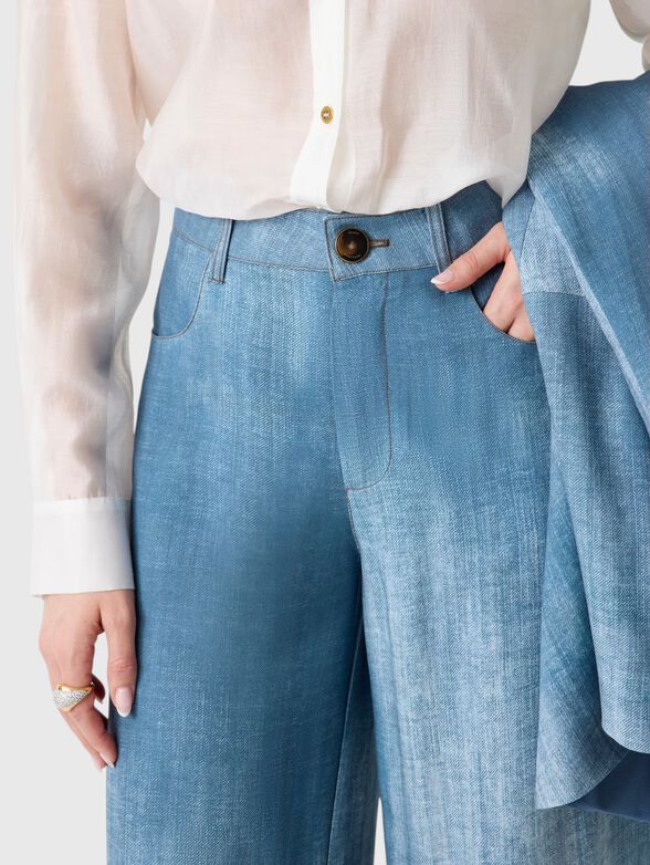 High waisted jeans style pants - 3