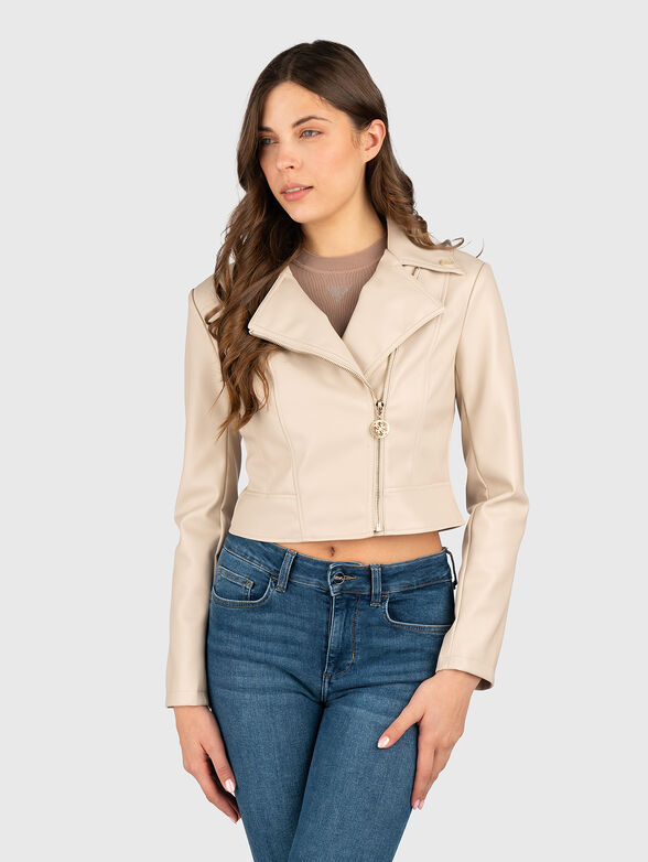 Short jacket with accent zipper - 1