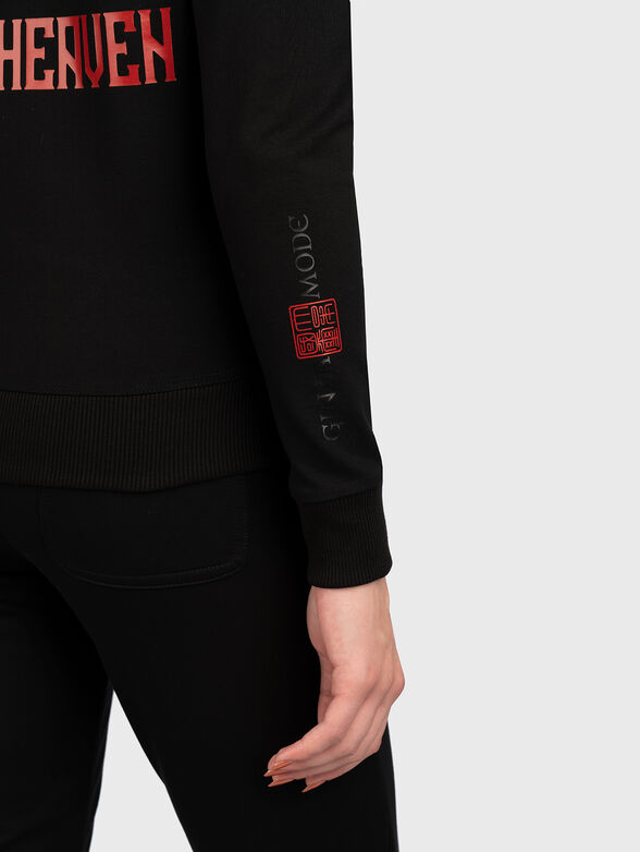 HL012 sweatshirt with hood and print - 4