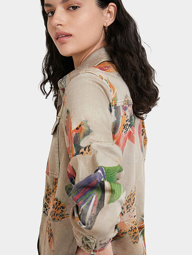 Shirt with floral print - 4