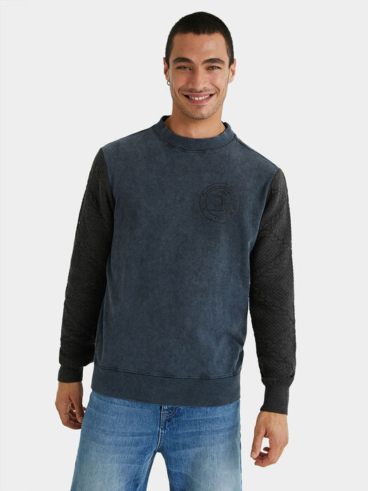 PAUL hybrid sweatshirt with knitted sleeves