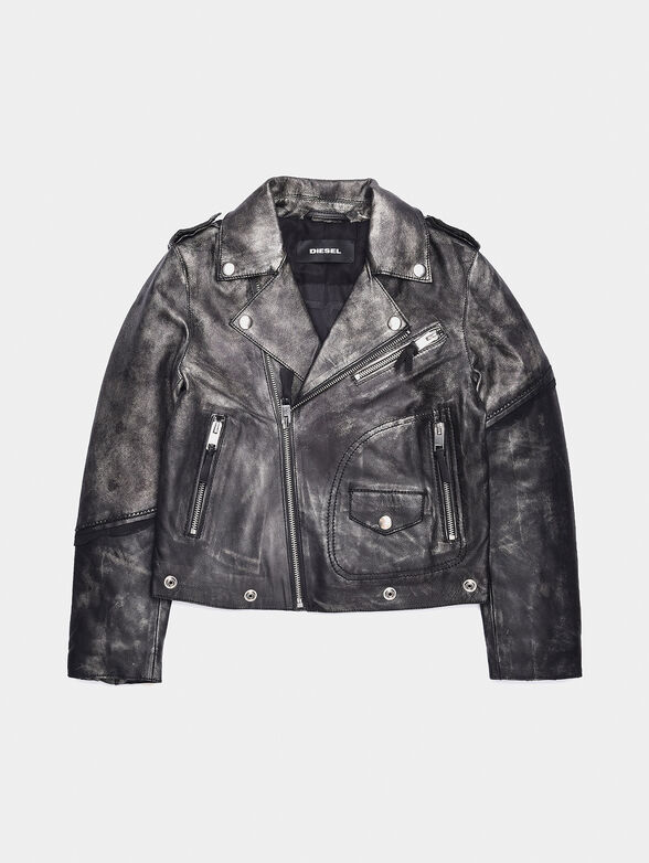 JINGRAN Motorcycle jacket in silvery leather - 1