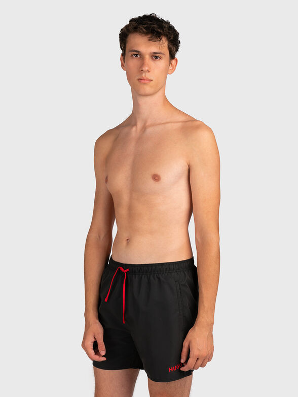 Beach shorts with accent logo - 1