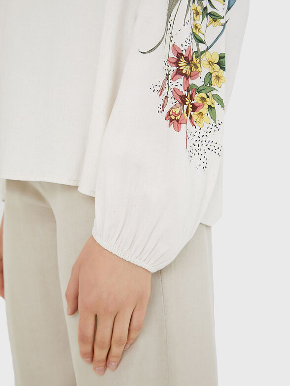 Linen blouse LEILA with contrasting back - 3