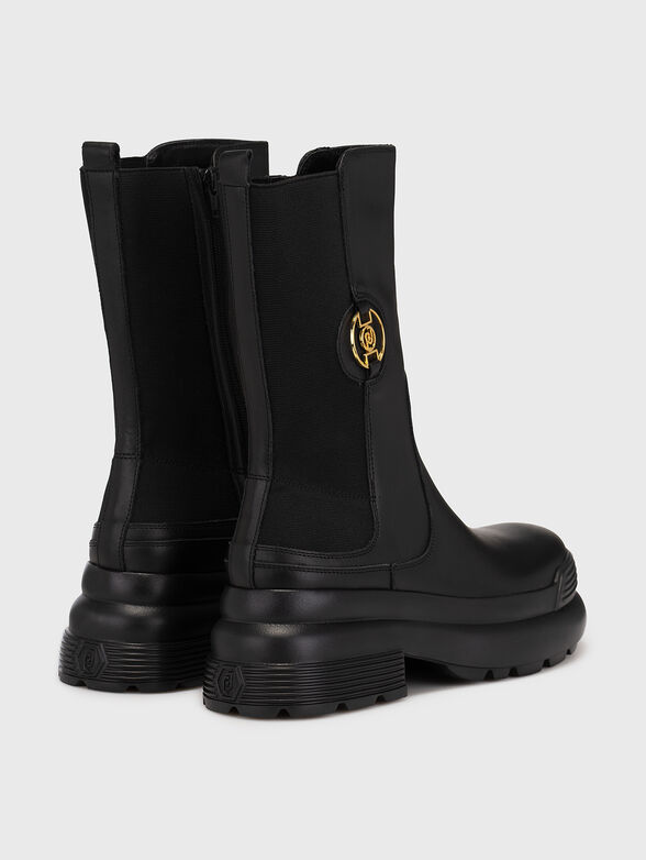 AMY 10 leather ankle boots with logo detail - 3