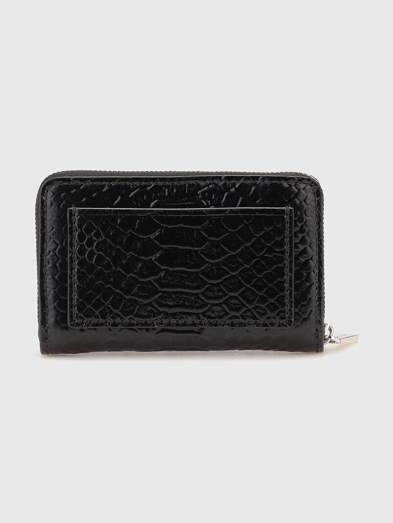 Leather wallet with croco effect - 3