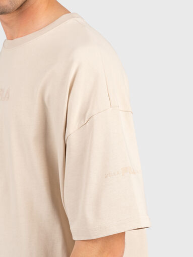JADEN beige oversized T-shirt - 5