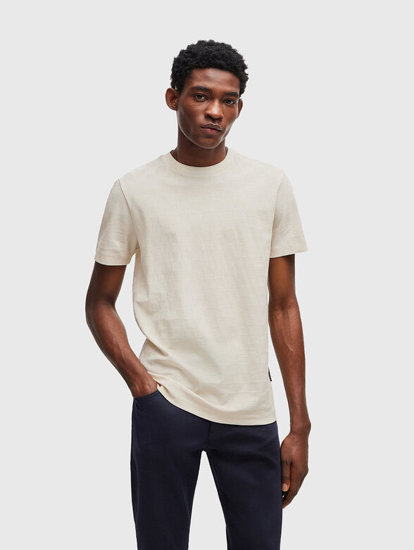 THOMPSON cotton T-shirt in dark blue - 1