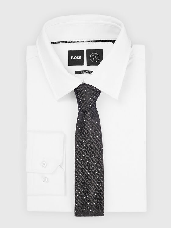 Вратовръзка с монограмен лого принт  - 1