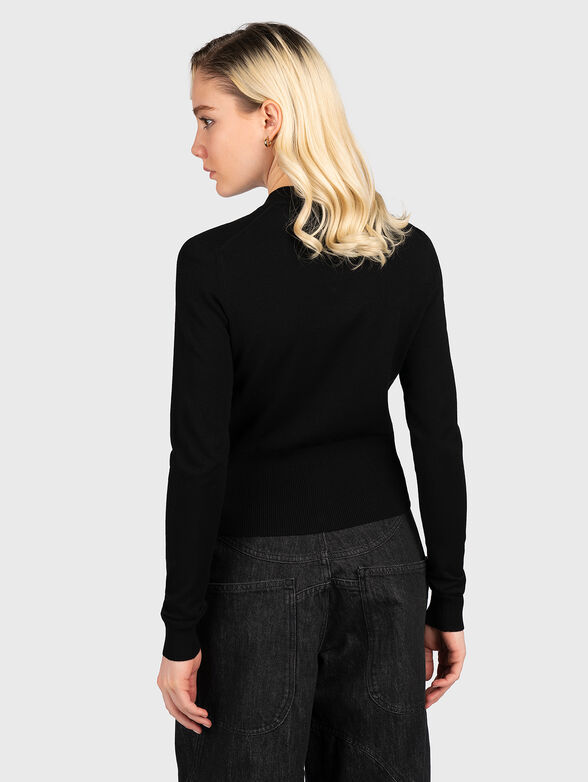 Black viscose cardigan - 3