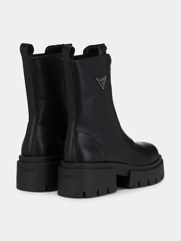 LEILA ankle boots with zipper and logo detail - 3