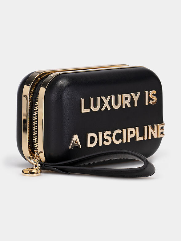 Leather clutch with inscription - 2