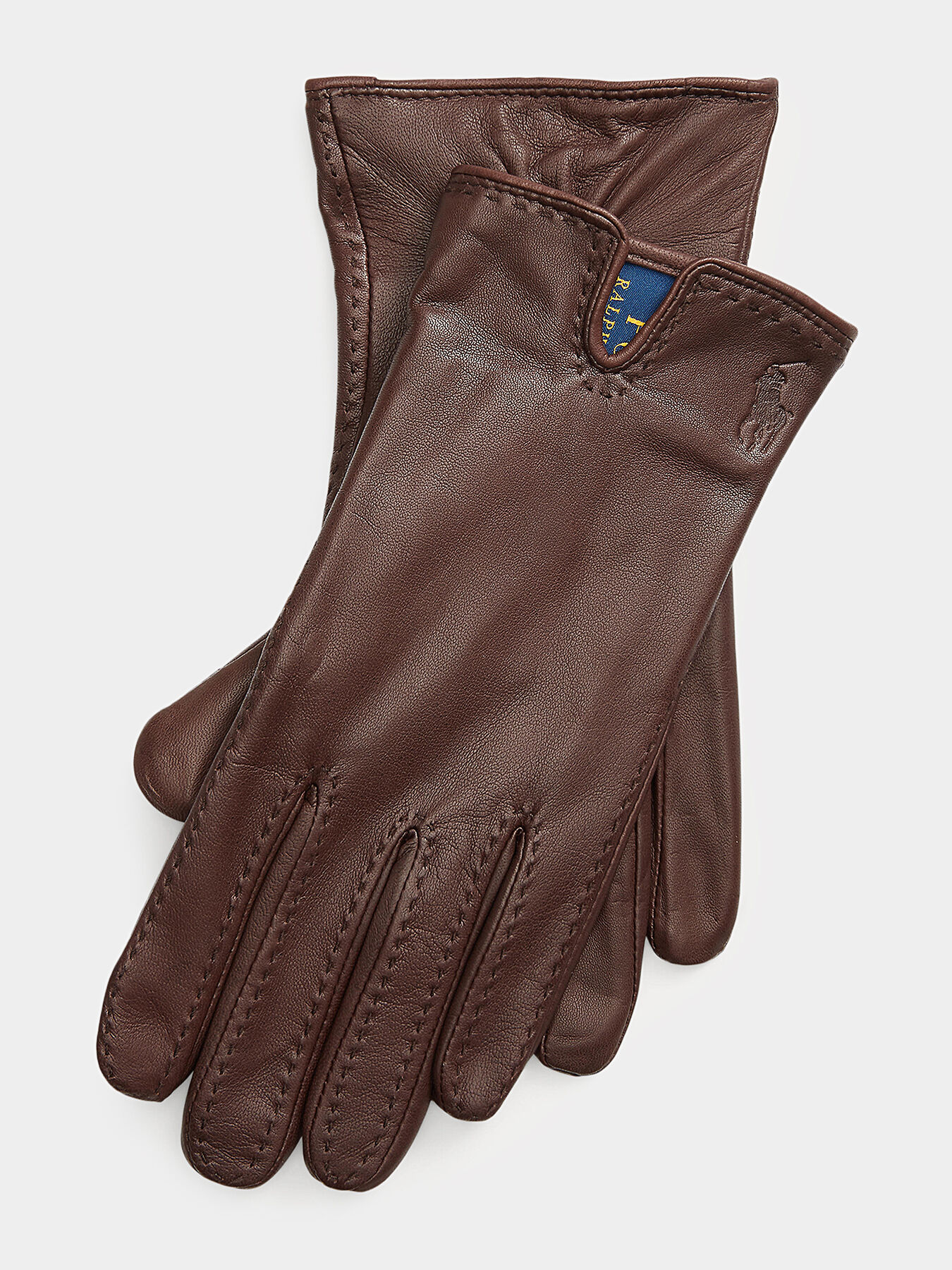 Brown leather gloves brand POLO RALPH LAUREN — Globalbrandsstore