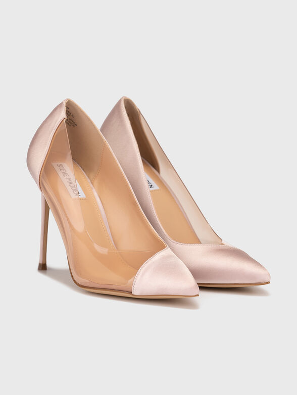 Black high-heeled shoes with sheer detail - 2