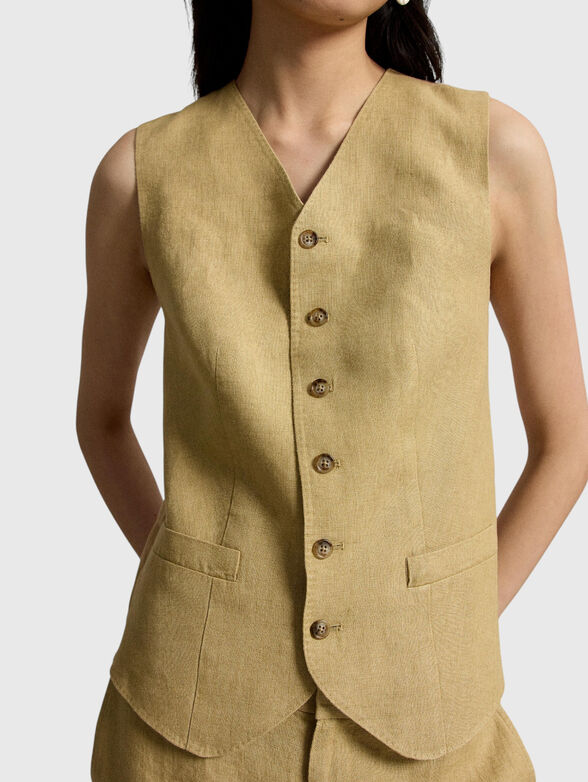 Linen vest - 3