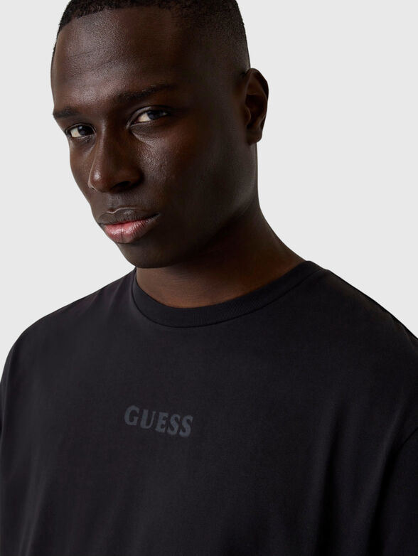 Black cotton T-shirt - 3