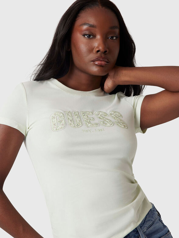 Black slim cotton T-shirt with logo - 4