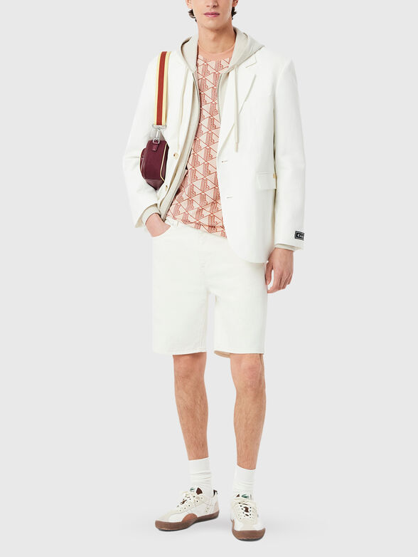 Light blue T-shirt with monogram print - 2