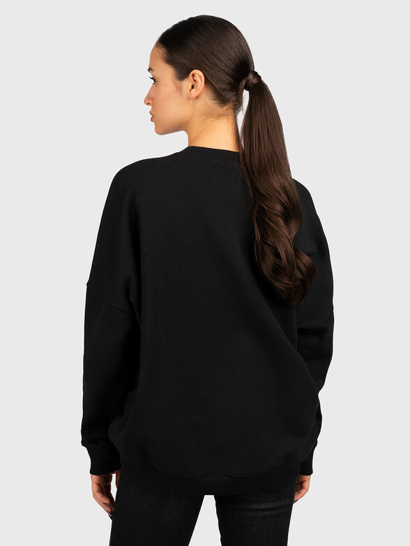 Logo-print sweatshirt in black - 2