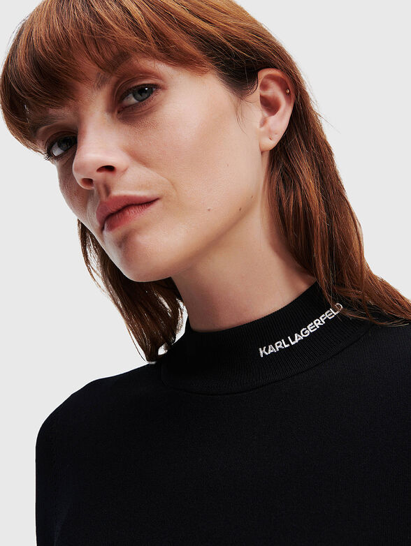 Black sweater with logo embroidery - 4