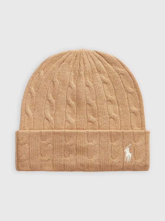 Плетена шапка от вълнен бленд - 1