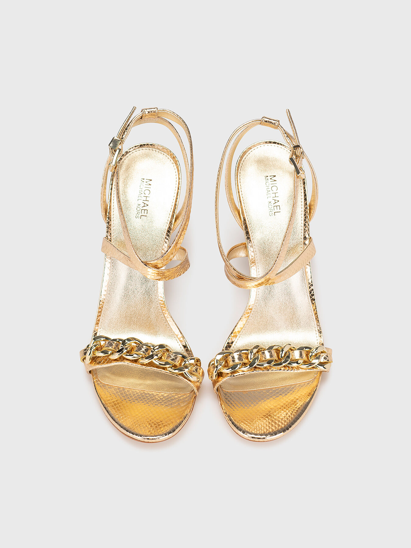 ASHA gold heeled sandals brand MICHAEL KORS — Globalbrandsstore.com/en