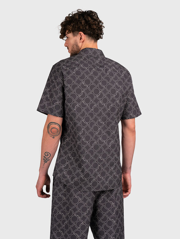 Cotton shirt with contrasting print - 2