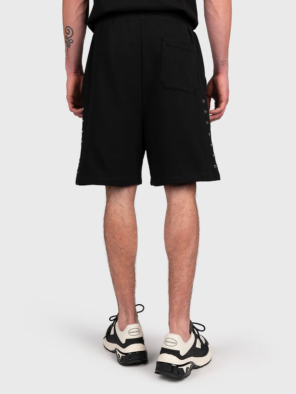 Black short pants with eyelets - 1