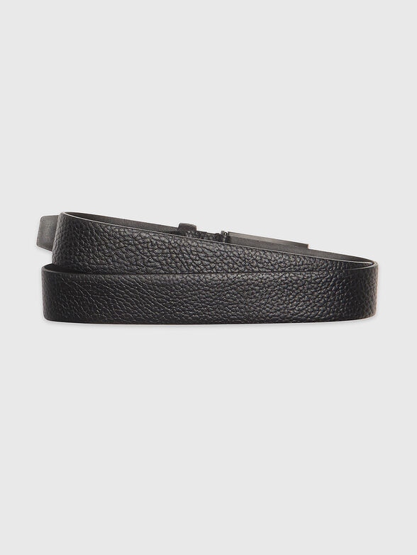 Leather belt with logo  - 2