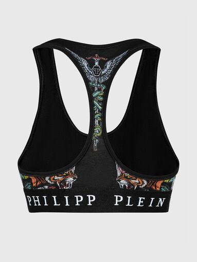 Bralette with contrast print - 5