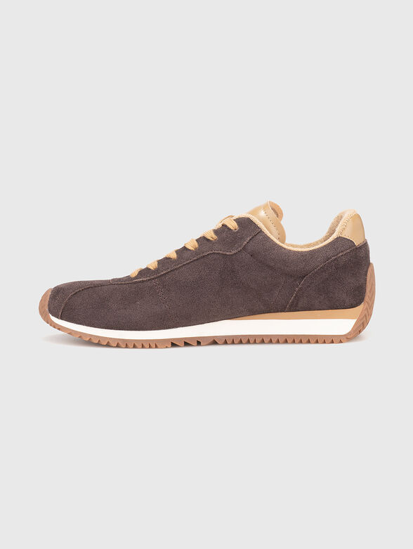 Leather sports shoes with logo - 6