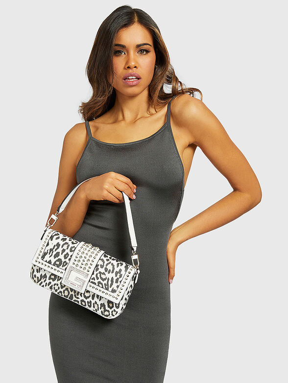 BLING Shoulder bag with studs and animal print - 2