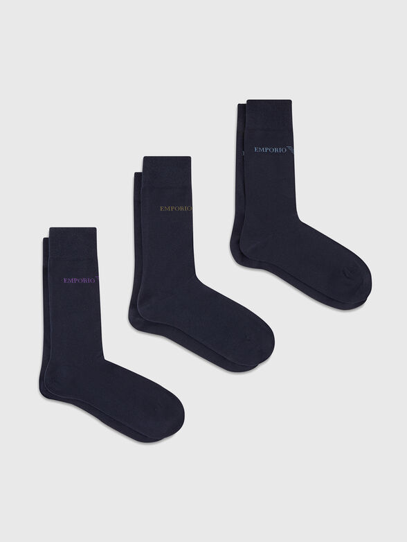 Set of three pairs of socks with logo - 1