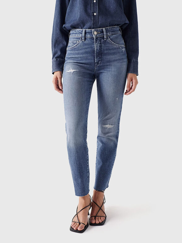 Blue jeans with rips  - 1