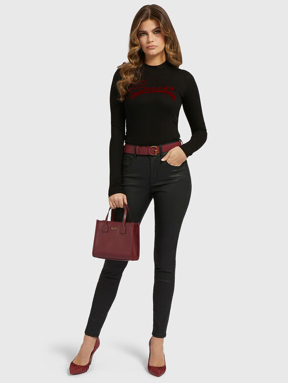 Skinny jeans with wax effect - 4