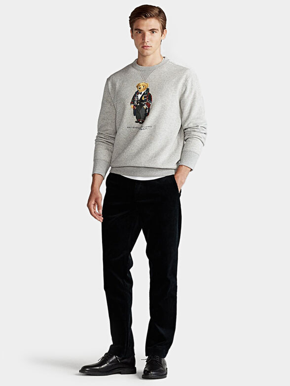 Cotton sweatshirt with Polo Bear print - 3