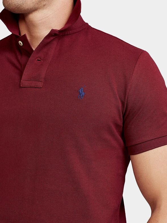 Polo-shirt in bordeaux color  - 3