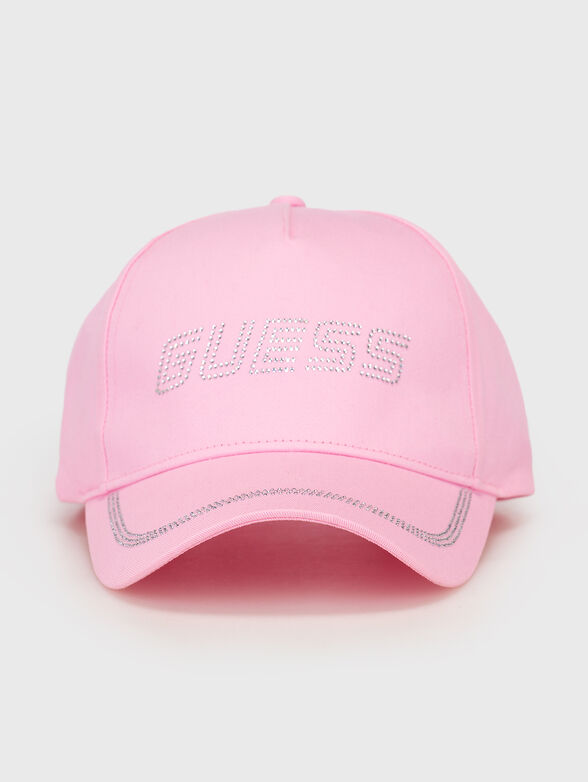 Baseball cap with rhinestones in black color  - 1