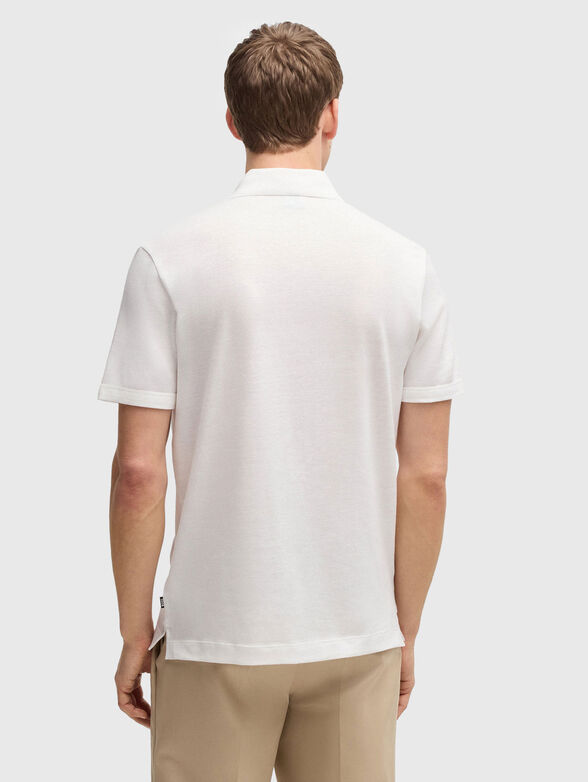 Cotton polo shirt with short sleeves and buttons - 3