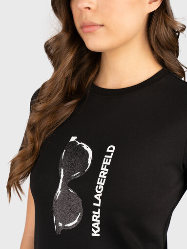 Cotton T-shirt with print - 4