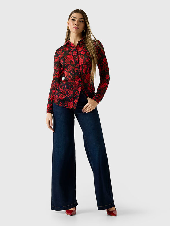 Shirt with a floral pattern  - 2