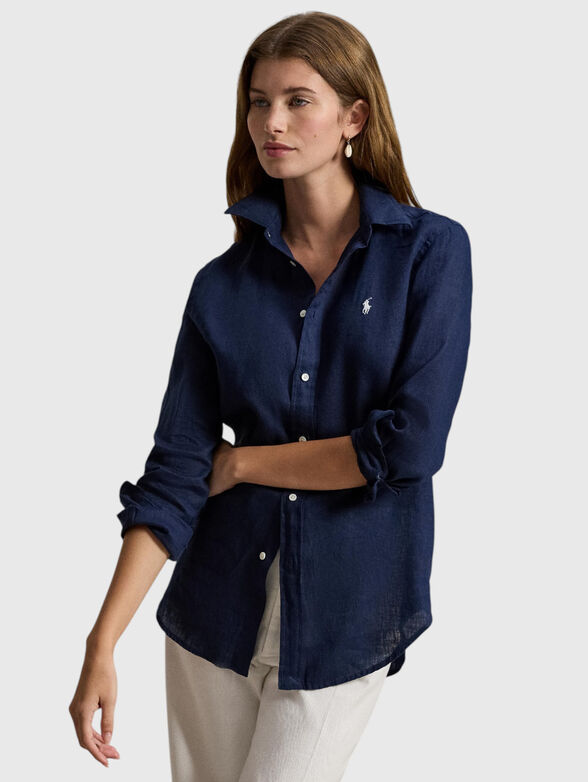 Long-sleeved linen shirt - 1