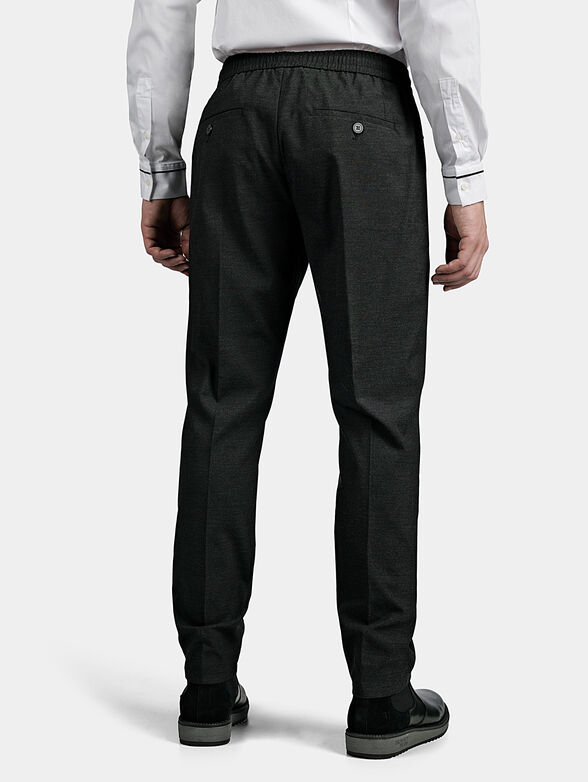 Grey pants with elastic waistband - 2