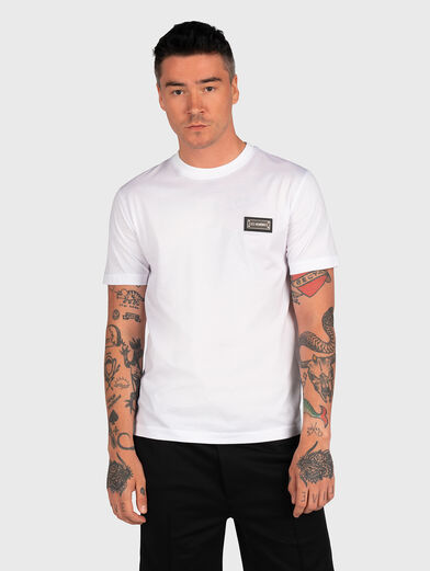 Black T-shirt with logo patch - 1