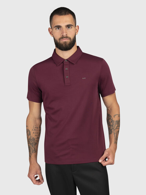 Embroidered logo cotton polo shirt - 1