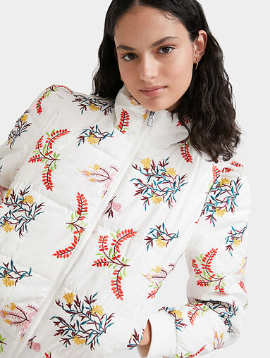 NICOLE padded jacket with floral accents - 3